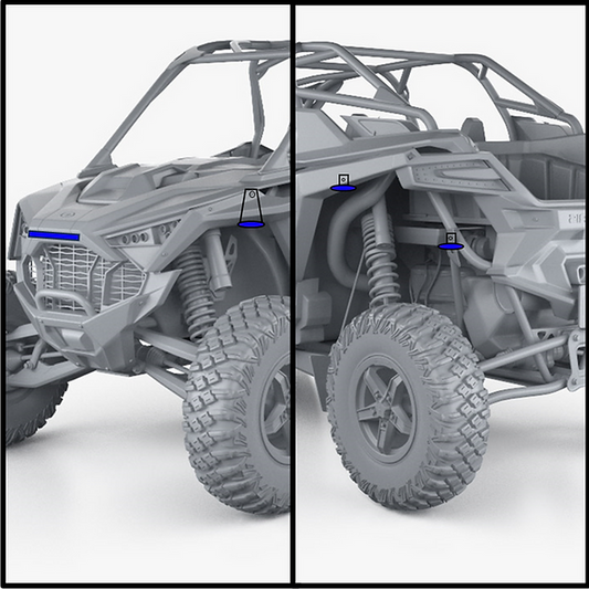 (RZR PRO) - RGB+W Specific Rock Light Kit