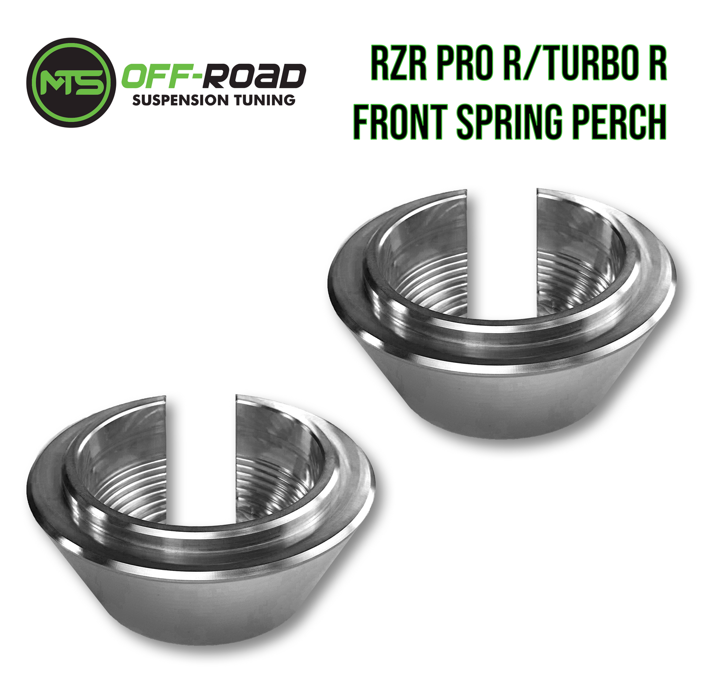 MTS OFFROAD Polaris RZR Pro R/Turbo R/Pro S Billet Front Spring Perch Collars - Set of 2